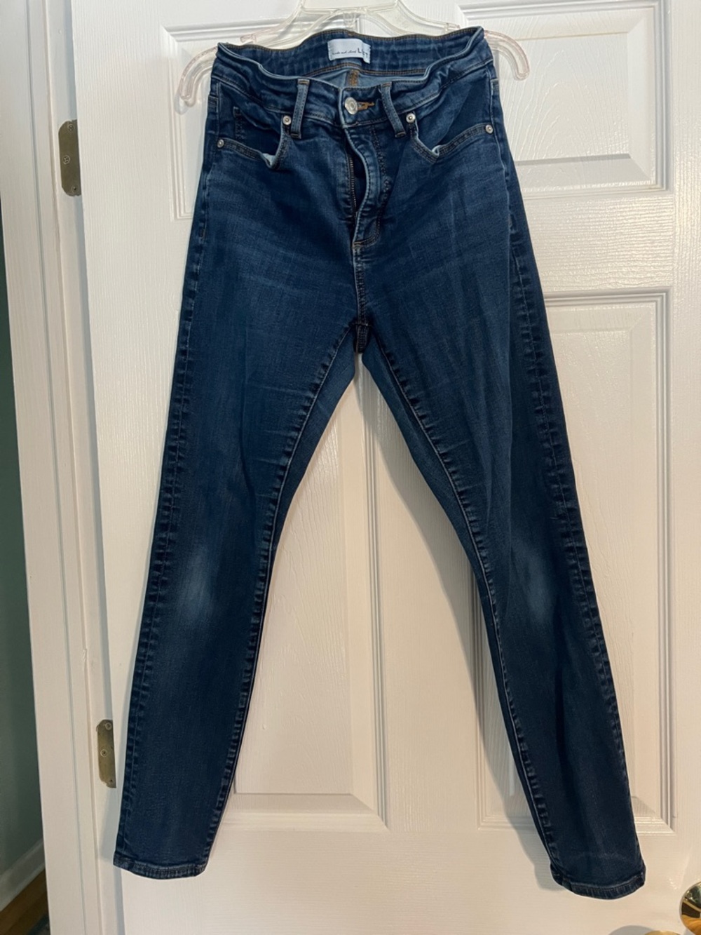 LOFT Dark Blue Women's Curvy Skinny Jeans